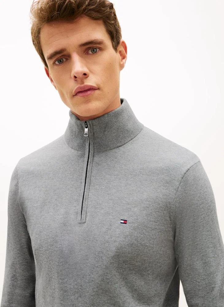 Tommy Hilfiger  Quarter-Zip Mock Neck Jumper for Men | Best Price UAE